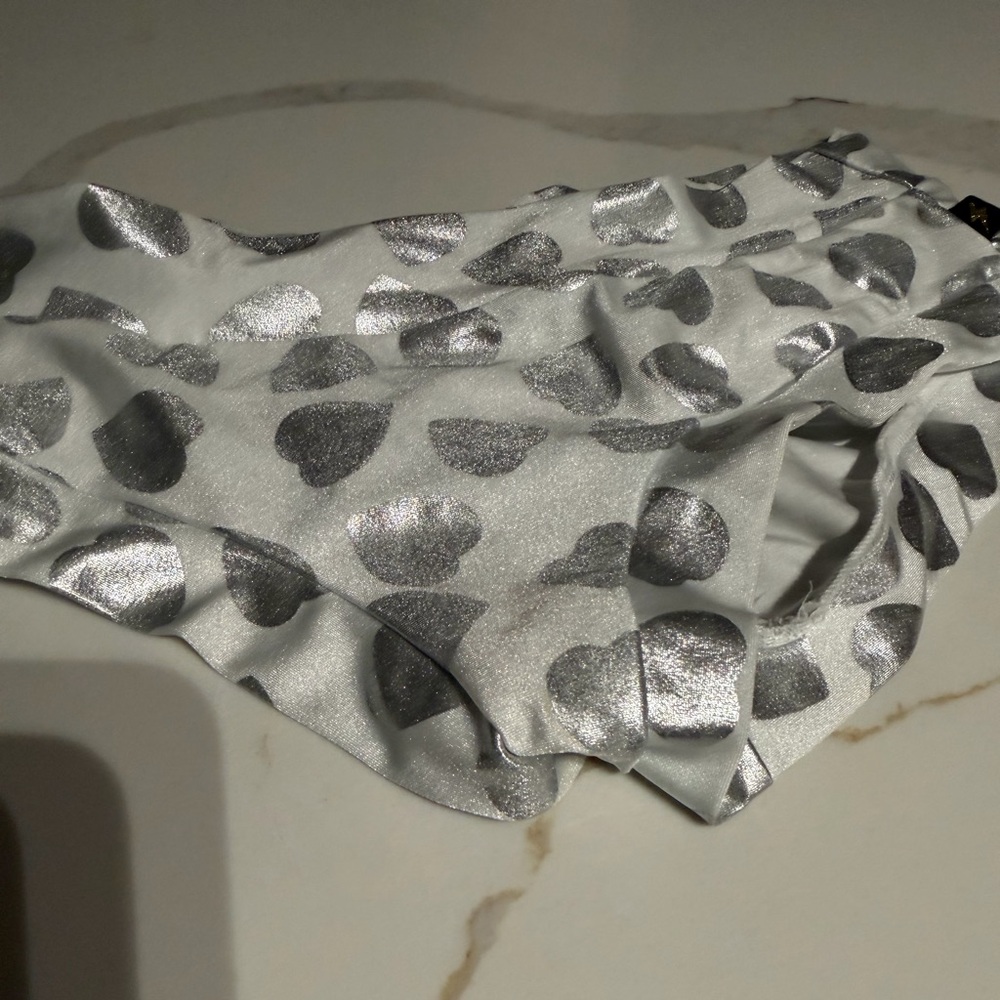 Chic Silver Heart Skirt